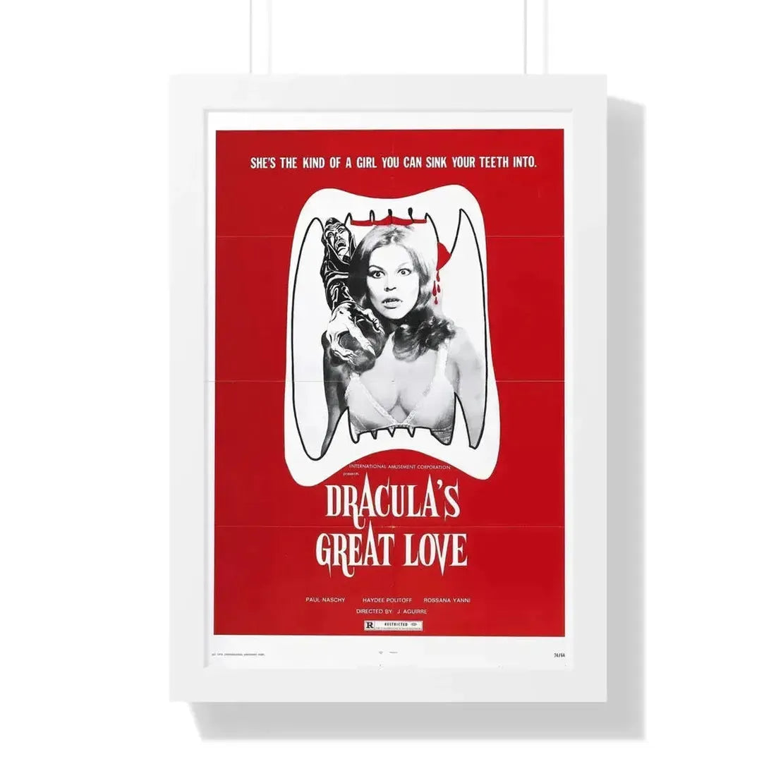 DRACULA'S GREAT LOVE 1973 - Framed Movie Poster - The Sticker Space