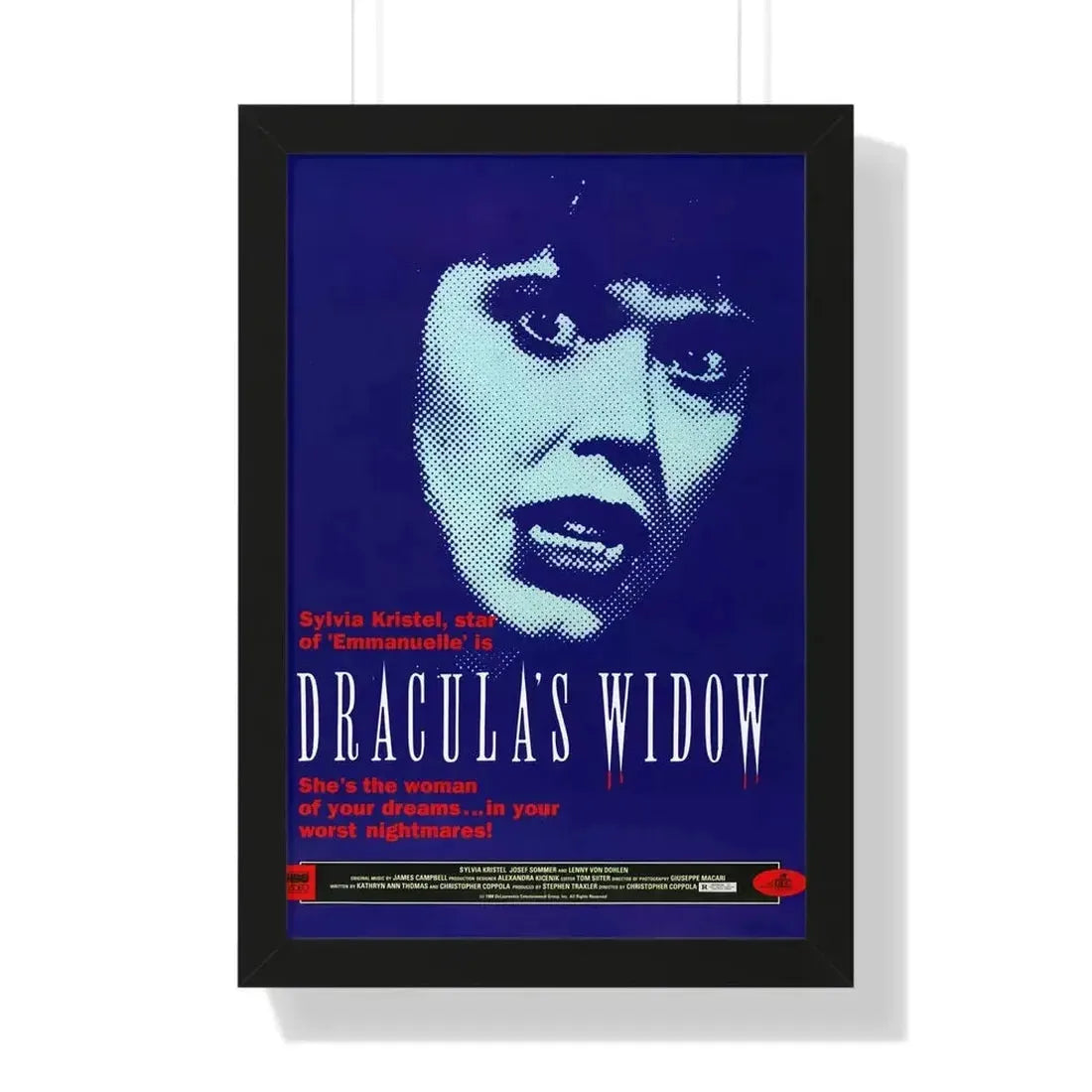 DRACULA'S WIDOW 1988 - Framed Movie Poster - The Sticker Space