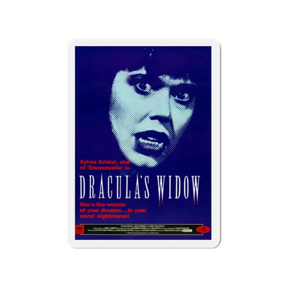 DRACULA'S WIDOW 1988 Movie Poster - Refrigerator Magnet - The Sticker Space