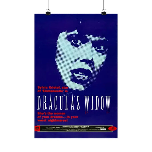 DRACULA'S WIDOW 1988 - Paper Movie Poster 12″ x 18″ Matte - The Sticker Space