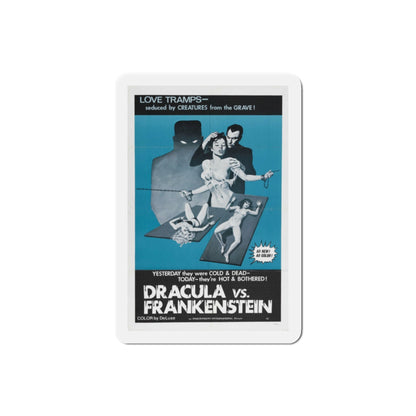 Dracula vs Frankenstein 1971 Movie Poster Die-Cut Magnet-2 Inch-The Sticker Space