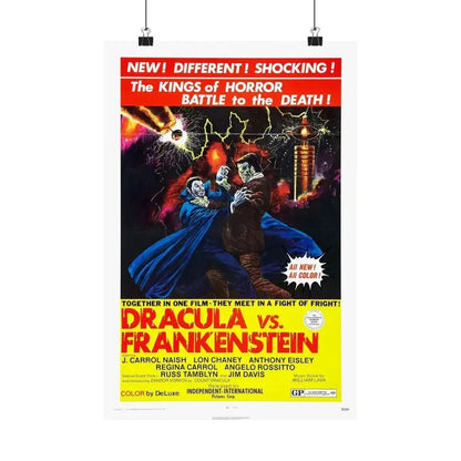 DRACULA VS. FRANKENSTEIN 1971 - Paper Movie Poster 12″ x 18″ Matte - The Sticker Space