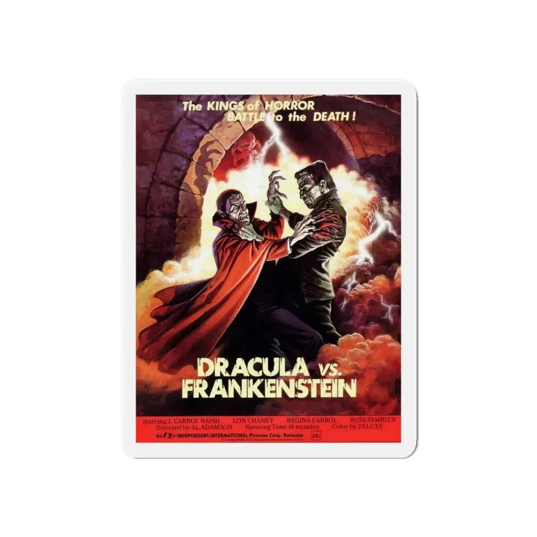 DRACULA VS. FRANKENSTEIN (2) 1971 Movie Poster - Refrigerator Magnet 6 Inch - The Sticker Space