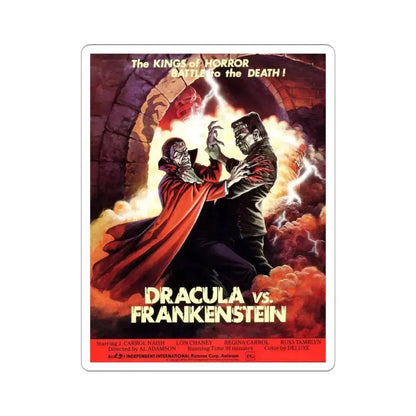 DRACULA VS. FRANKENSTEIN (2) 1971 Movie Poster - STICKER Vinyl Kiss-Cut Decal 4 Inch White - The Sticker Space