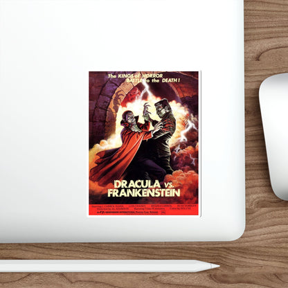 DRACULA VS. FRANKENSTEIN (2) 1971 Movie Poster STICKER Vinyl Die-Cut Decal-The Sticker Space