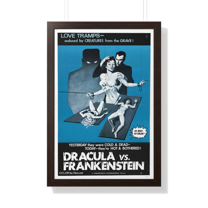 DRACULA VS. FRANKENSTEIN (3) 1971 - Framed Movie Poster-20" x 30"-The Sticker Space