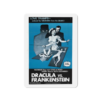 DRACULA VS. FRANKENSTEIN (3) 1971 Movie Poster - Die-Cut Magnet-2" x 2"-The Sticker Space