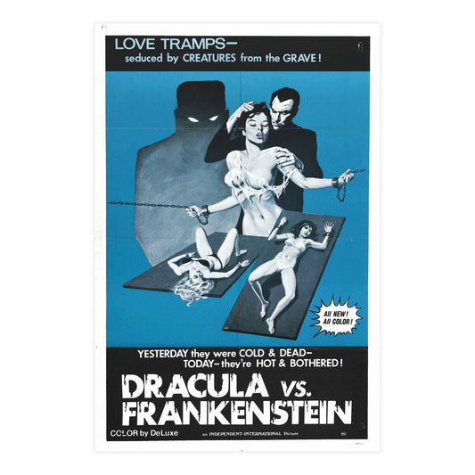 DRACULA VS. FRANKENSTEIN (3) 1971 - Paper Movie Poster-24″ x 36″ (Vertical)-The Sticker Space