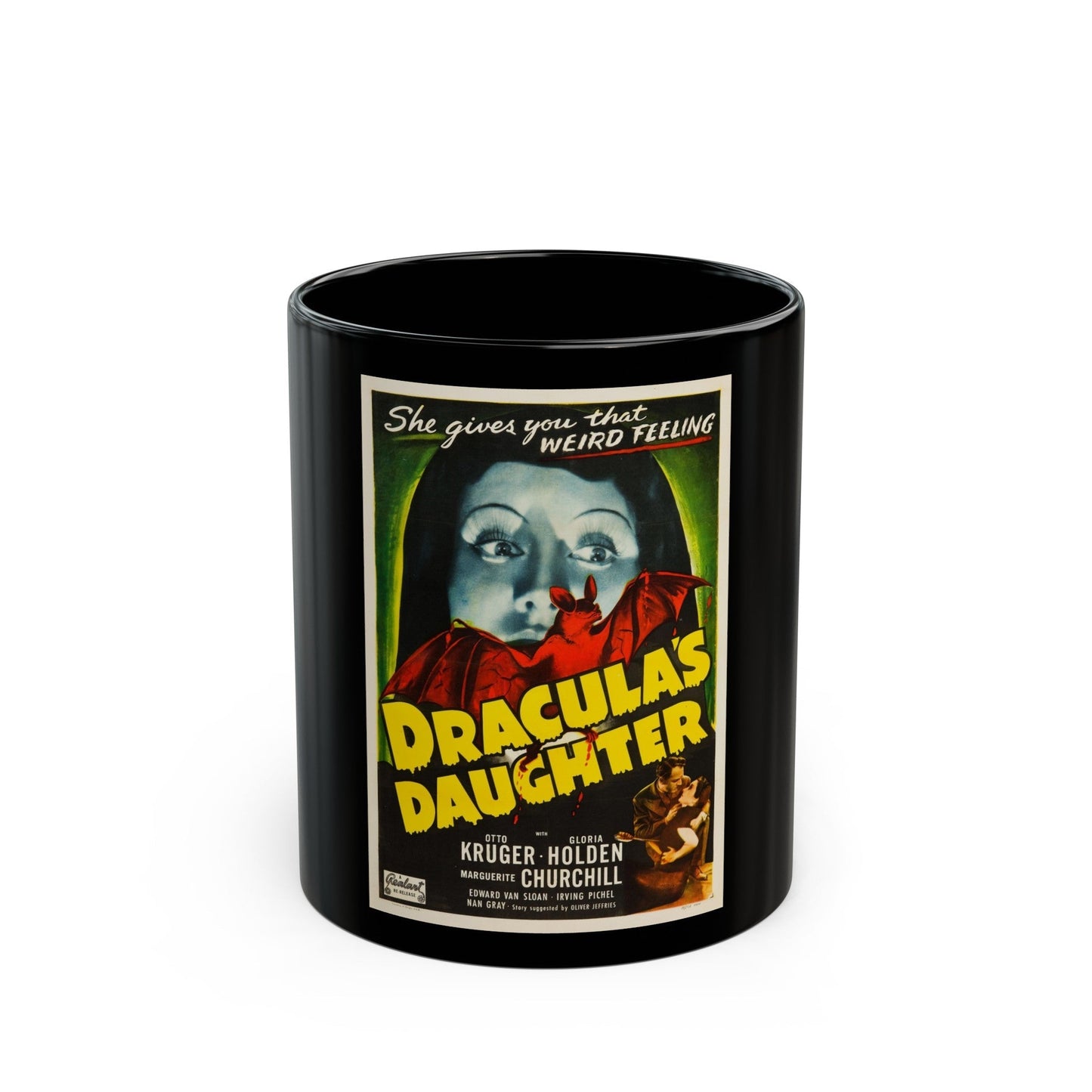 DRACULA'S DAUGHTER 1936 Movie Poster - Black Coffee Mug-11oz-The Sticker Space