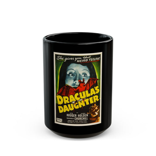 DRACULA'S DAUGHTER 1936 Movie Poster - Black Coffee Mug-15oz-The Sticker Space