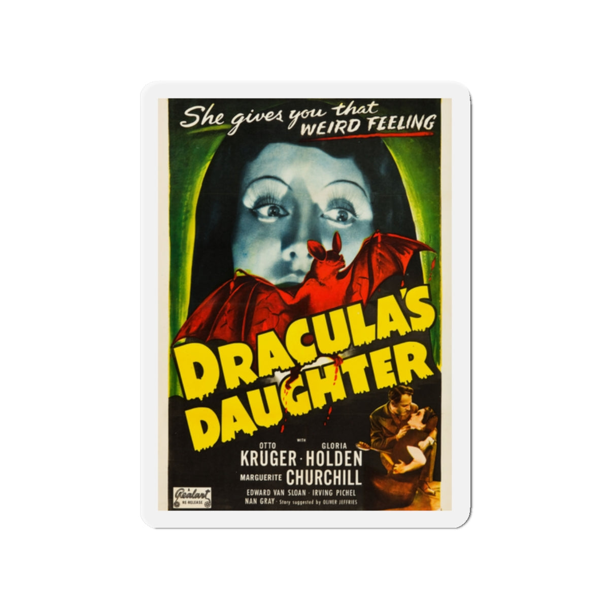 DRACULA'S DAUGHTER 1936 Movie Poster - Die-Cut Magnet-2" x 2"-The Sticker Space