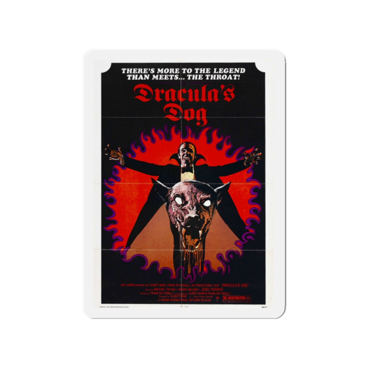 DRACULA'S DOG 1977 Movie Poster - Die-Cut Magnet-2" x 2"-The Sticker Space