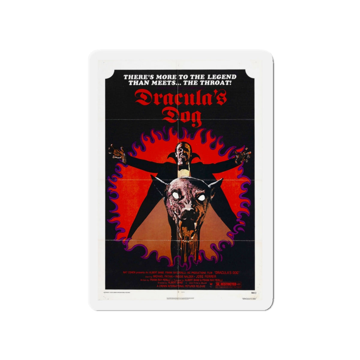 DRACULA'S DOG 1977 Movie Poster - Die-Cut Magnet-4" x 4"-The Sticker Space