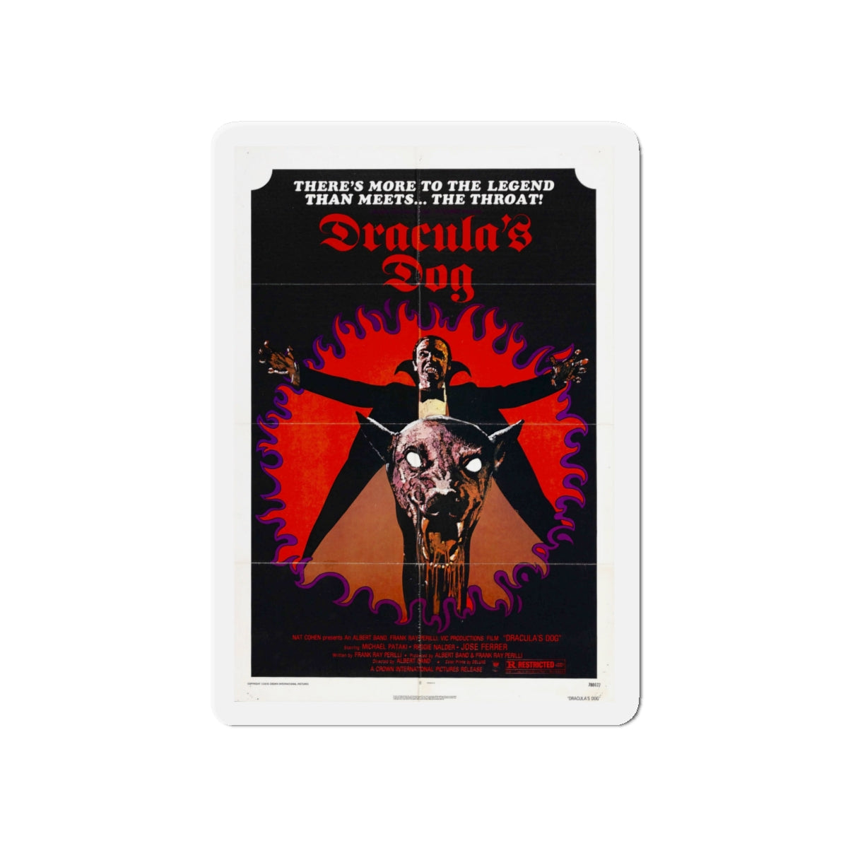 DRACULA'S DOG 1977 Movie Poster - Die-Cut Magnet-5" x 5"-The Sticker Space