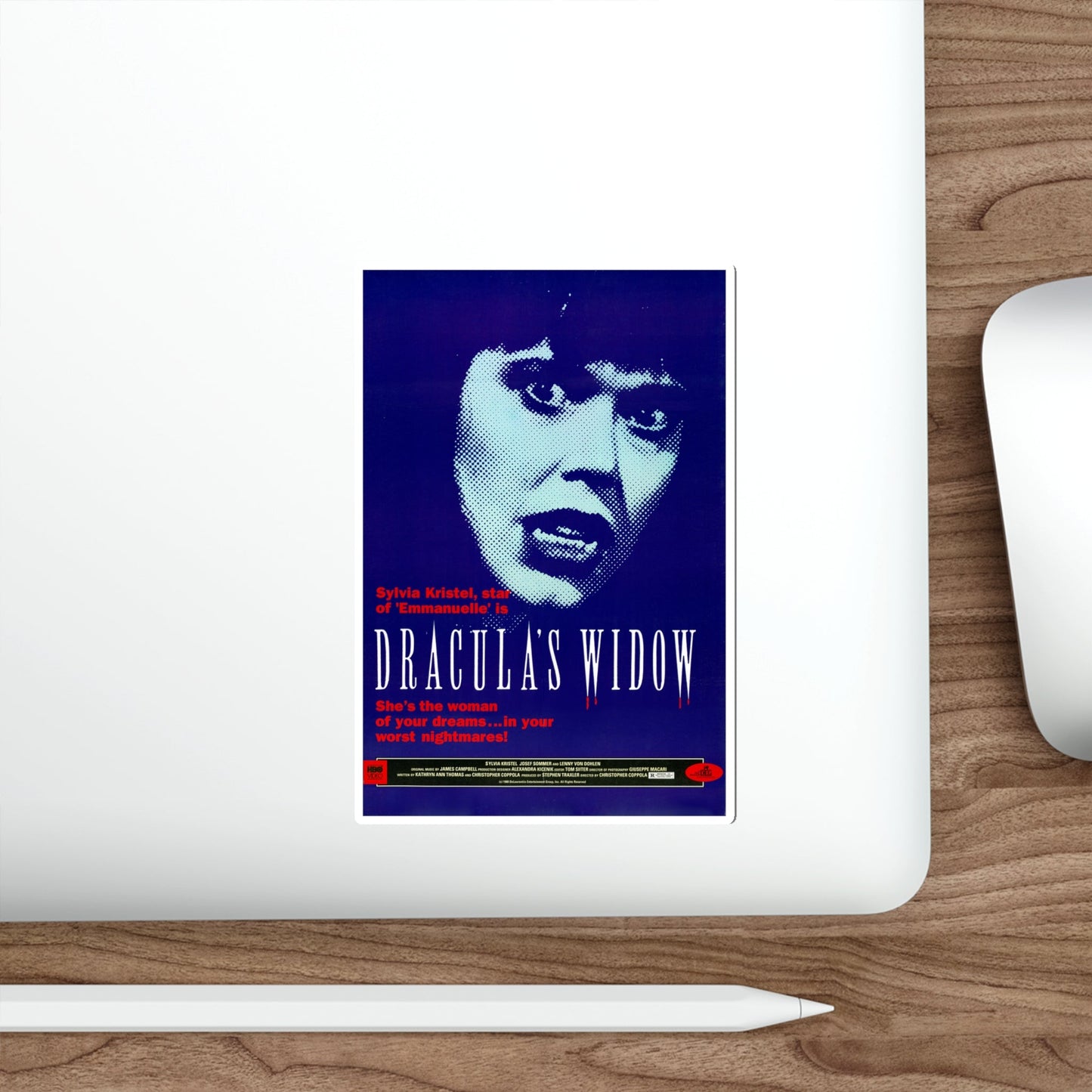 DRACULA'S WIDOW 1988 Movie Poster STICKER Vinyl Die-Cut Decal-The Sticker Space