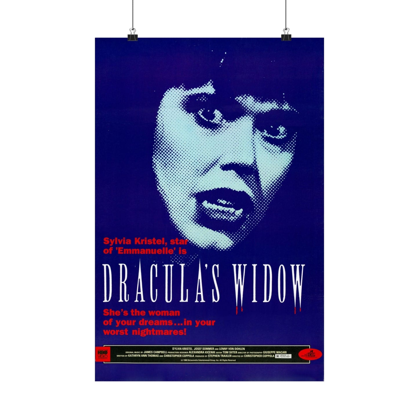 DRACULA'S WIDOW 1988 - Paper Movie Poster-16″ x 24″-The Sticker Space