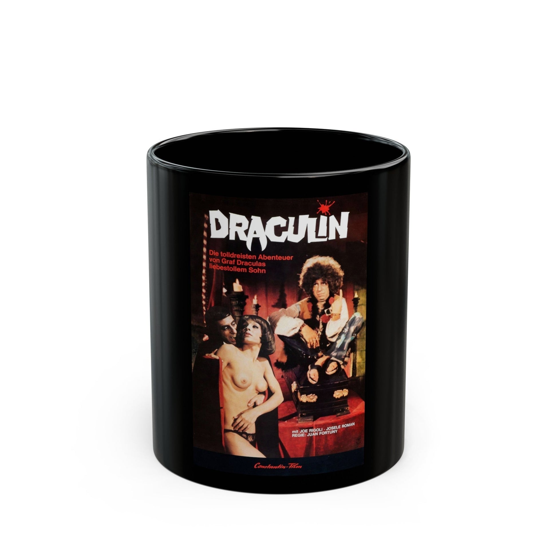 DRACULIN 1977 Movie Poster - Black Coffee Mug-11oz-The Sticker Space