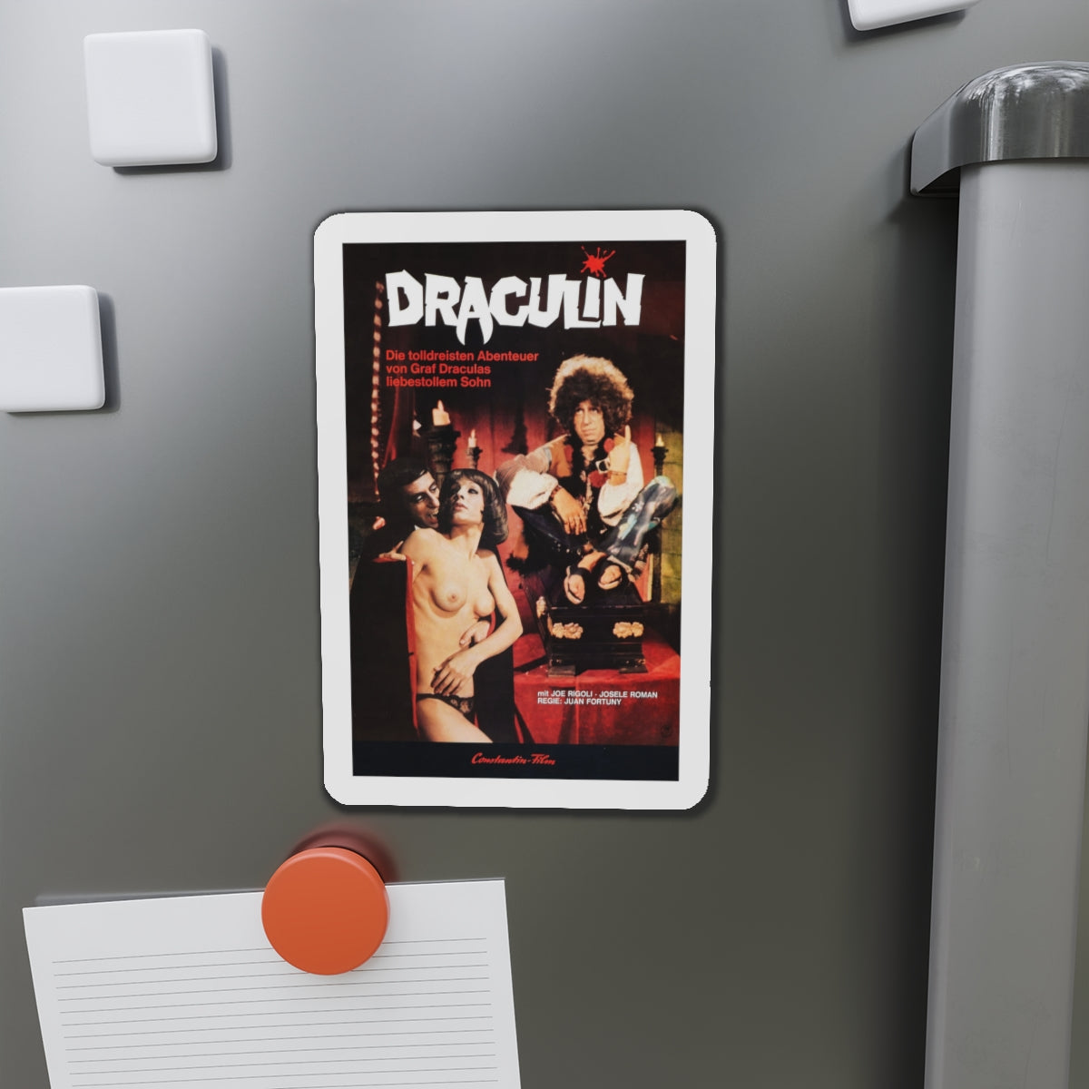 DRACULIN 1977 Movie Poster - Die-Cut Magnet-The Sticker Space