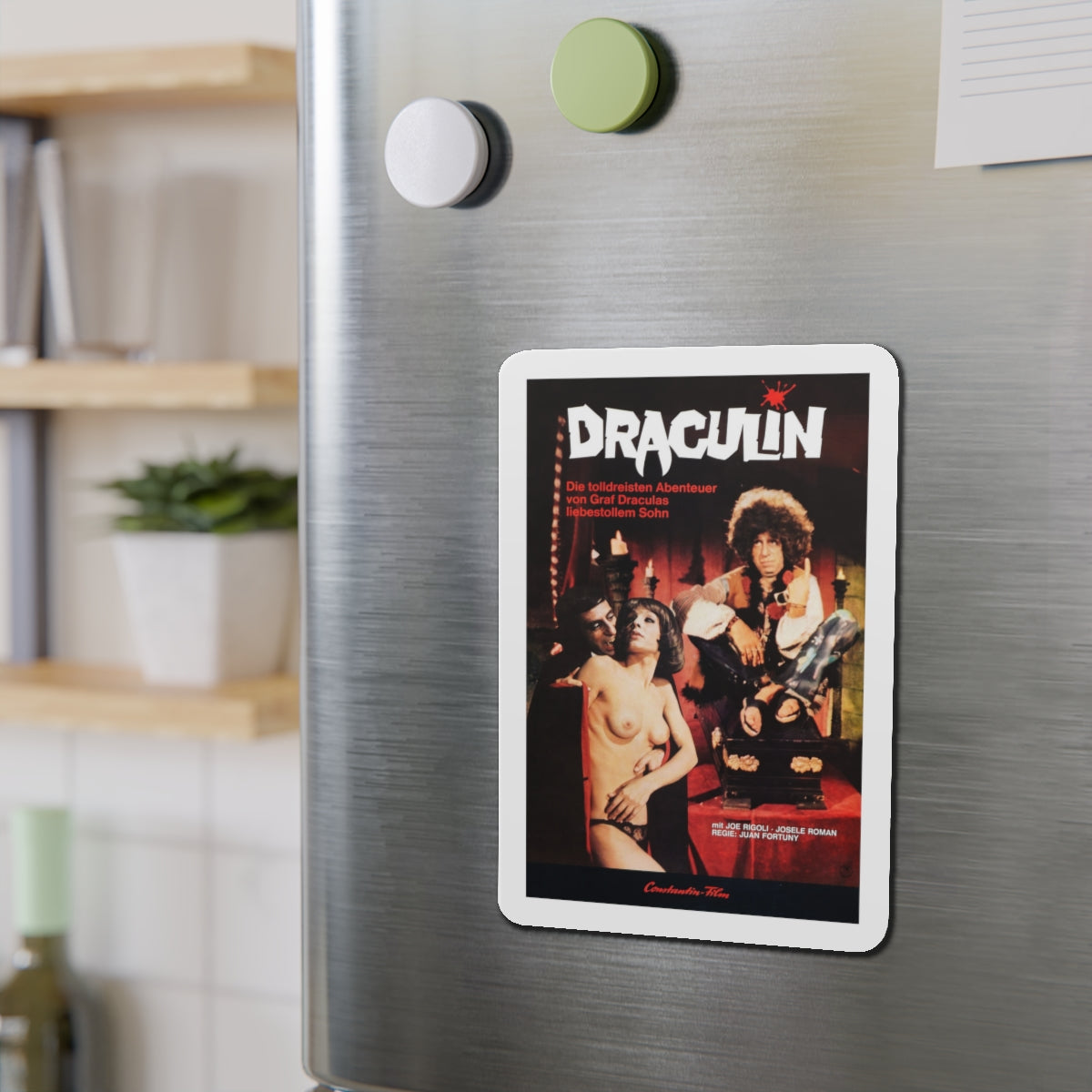 DRACULIN 1977 Movie Poster - Die-Cut Magnet-The Sticker Space