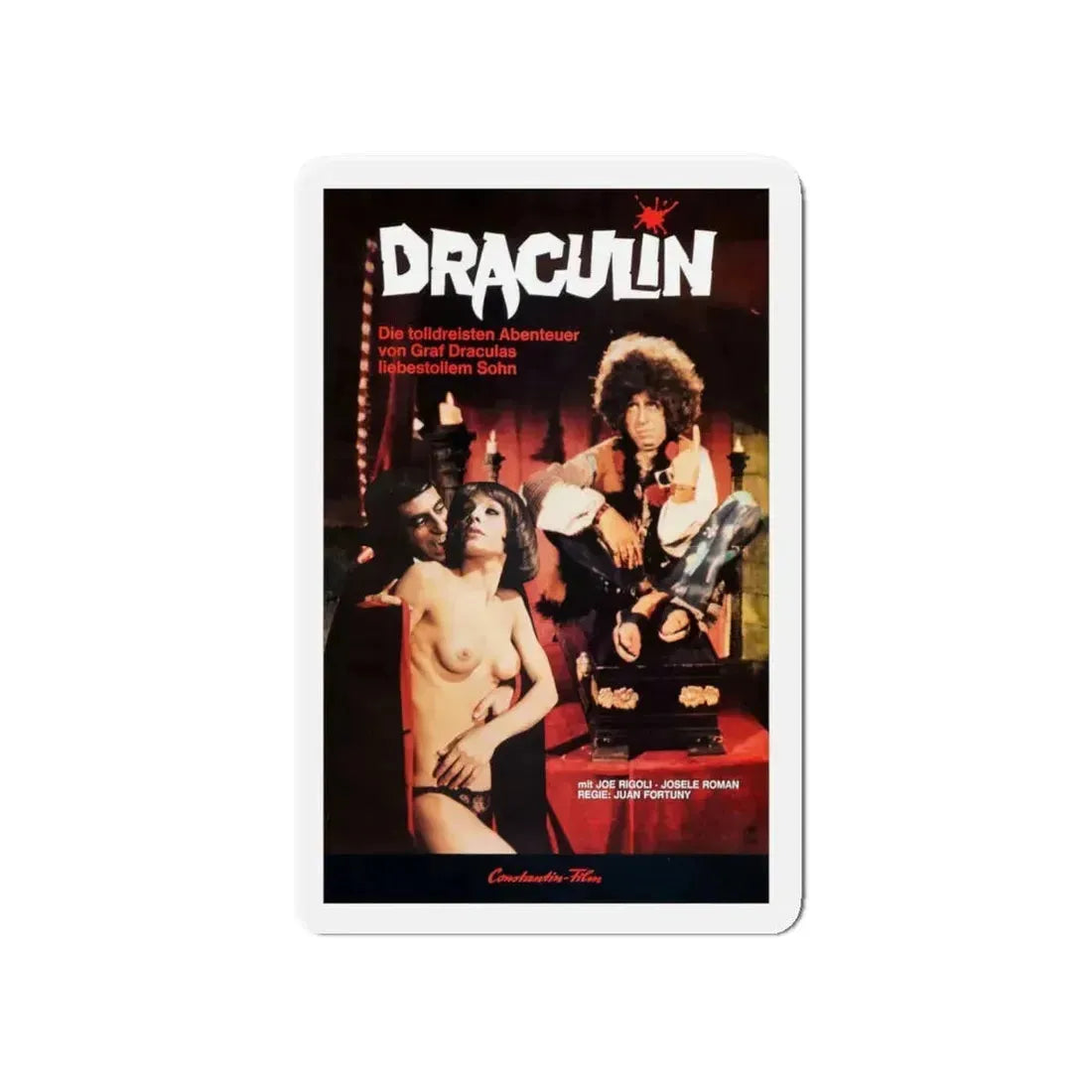 DRACULIN 1977 Movie Poster - Refrigerator Magnet 5 Inch - The Sticker Space
