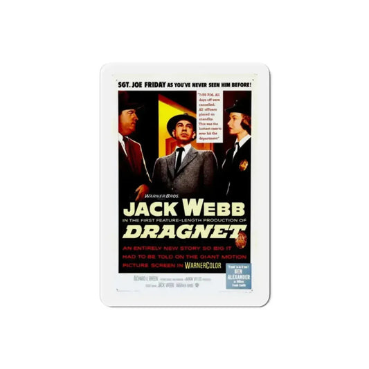 Dragnet 1954 Movie Poster Refrigerator Magnet 2 Inch - The Sticker Space