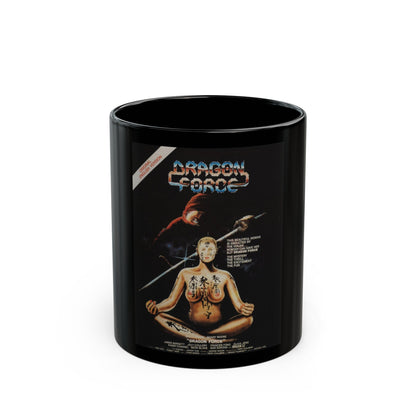 DRAGON FORCE 1982 Movie Poster - Black Coffee Mug-11oz-The Sticker Space