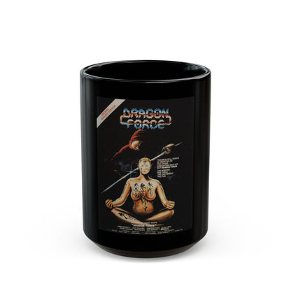 DRAGON FORCE 1982 Movie Poster - Black Coffee Mug-15oz-The Sticker Space