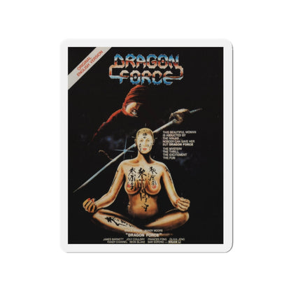 DRAGON FORCE 1982 Movie Poster - Die-Cut Magnet-2" x 2"-The Sticker Space