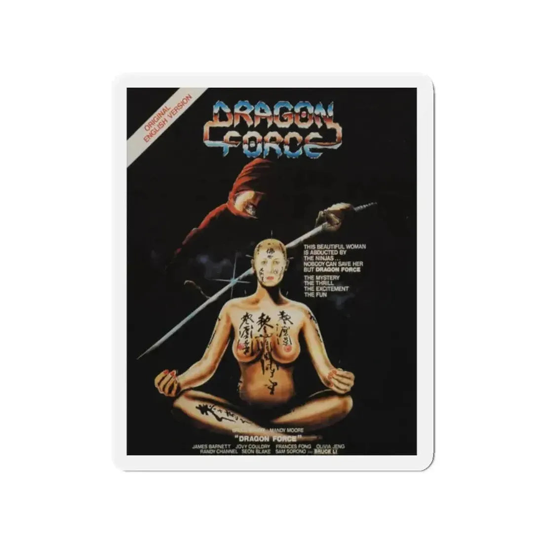 DRAGON FORCE 1982 Movie Poster - Refrigerator Magnet - The Sticker Space