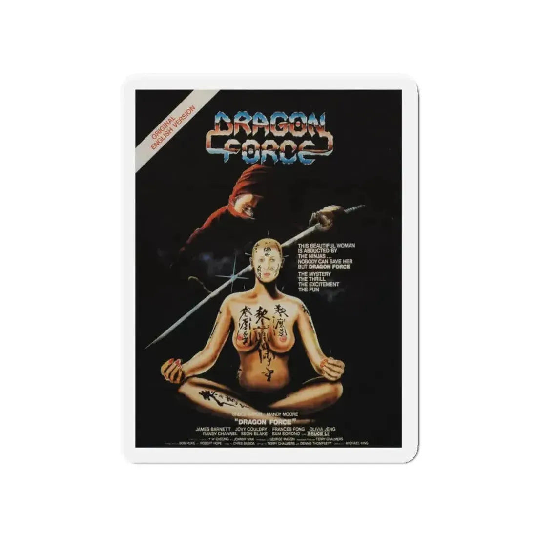 DRAGON FORCE 1982 Movie Poster - Refrigerator Magnet - The Sticker Space