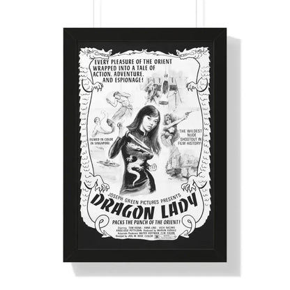 DRAGON LADY 1992 - Framed Movie Poster 16″ x 24″ Black - The Sticker Space