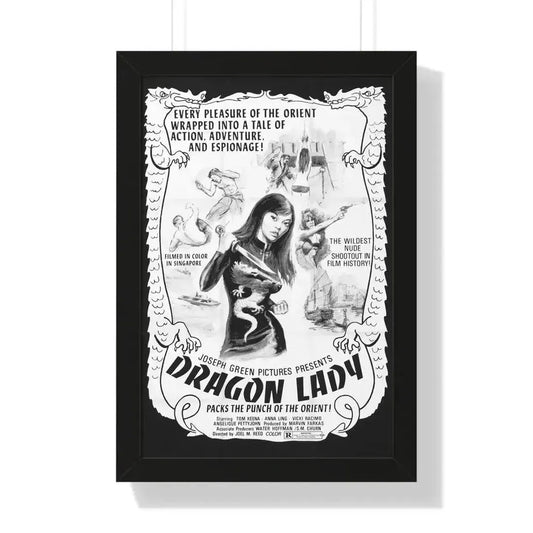 DRAGON LADY 1992 - Framed Movie Poster 16″ x 24″ Black - The Sticker Space