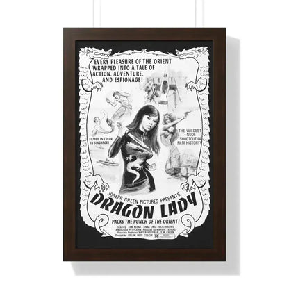 DRAGON LADY 1992 - Framed Movie Poster 16″ x 24″ Walnut - The Sticker Space