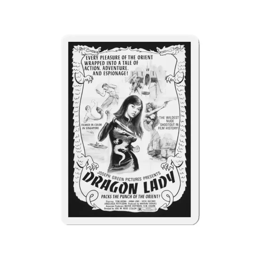 DRAGON LADY 1992 Movie Poster - Refrigerator Magnet 2 Inch - The Sticker Space