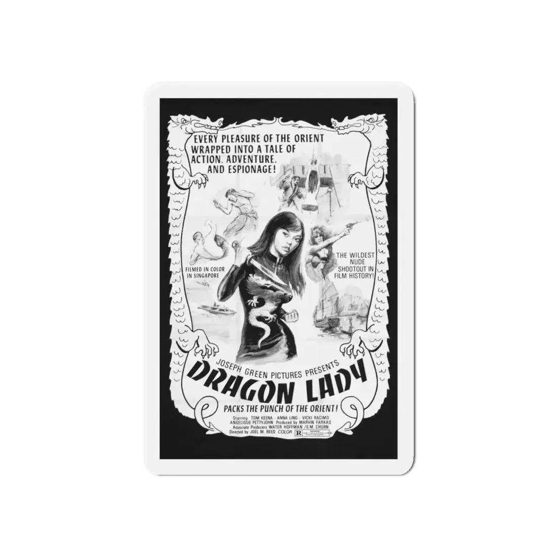 DRAGON LADY 1992 Movie Poster - Refrigerator Magnet 6 Inch - The Sticker Space