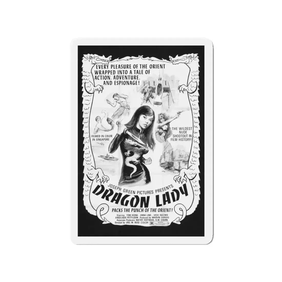 DRAGON LADY 1992 Movie Poster - Refrigerator Magnet - The Sticker Space