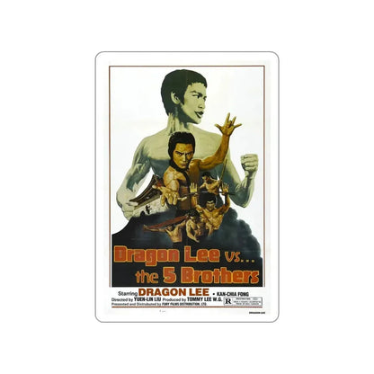 DRAGON LEE VS THE 5 BROTHERS 1978 Movie Poster STICKER Vinyl Die-Cut Decal - The Sticker Space