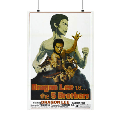 DRAGON LEE VS THE 5 BROTHERS 1978 - Paper Movie Poster-20″ x 30″-The Sticker Space