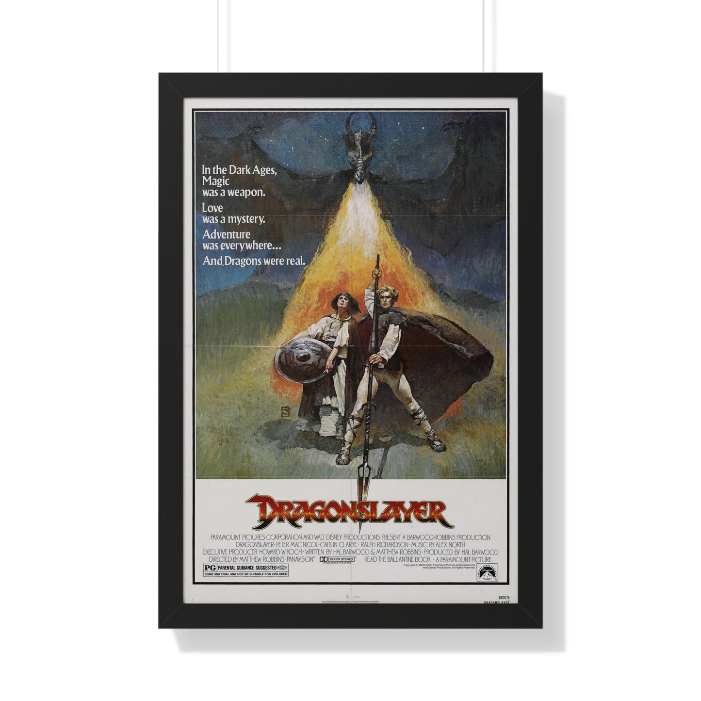 DRAGONSLAYER 1981 - Framed Movie Poster-20" x 30"-The Sticker Space