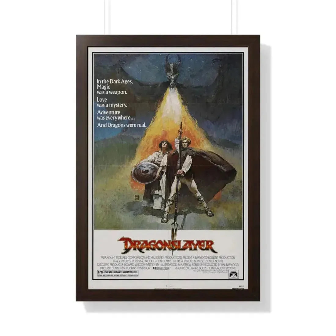 DRAGONSLAYER 1981 - Framed Movie Poster - The Sticker Space
