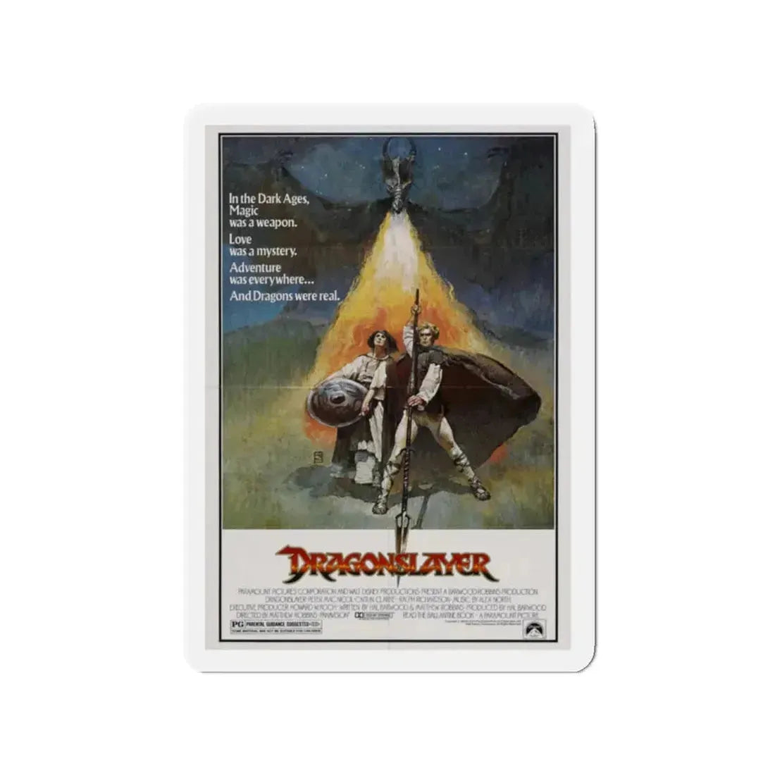 DRAGONSLAYER 1981 Movie Poster - Refrigerator Magnet 2 Inch - The Sticker Space