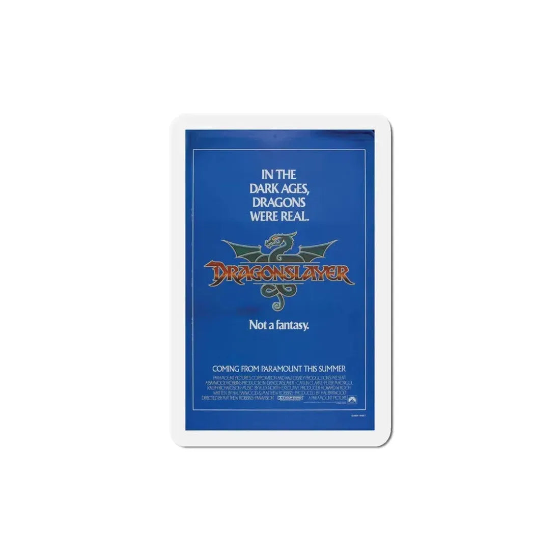 Dragonslayer 1981 Movie Poster Refrigerator Magnet 5 Inch - The Sticker Space