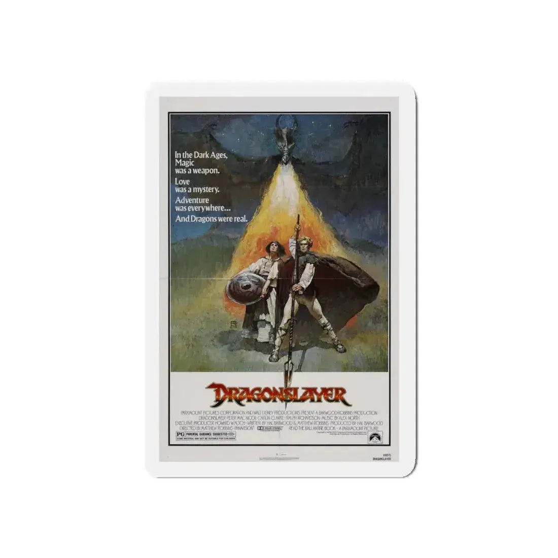 DRAGONSLAYER 1981 Movie Poster - Refrigerator Magnet 5 Inch - The Sticker Space