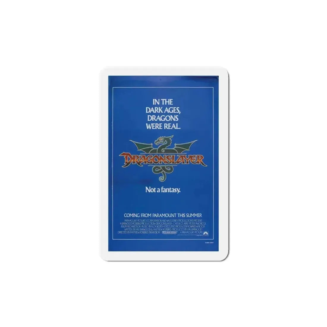 Dragonslayer 1981 Movie Poster Refrigerator Magnet - The Sticker Space