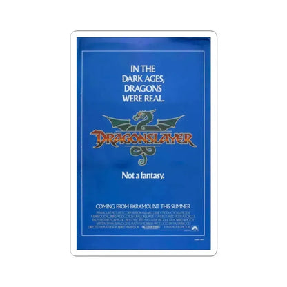 Dragonslayer 1981 Movie Poster - STICKER Vinyl Kiss-Cut Decal 2 Inch White - The Sticker Space