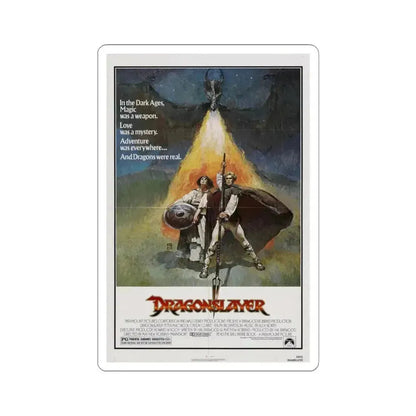 DRAGONSLAYER 1981 Movie Poster - STICKER Vinyl Kiss-Cut Decal 4 Inch White - The Sticker Space