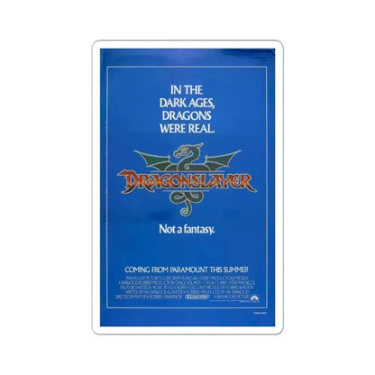 Dragonslayer 1981 Movie Poster - STICKER Vinyl Kiss-Cut Decal 6 Inch White - The Sticker Space