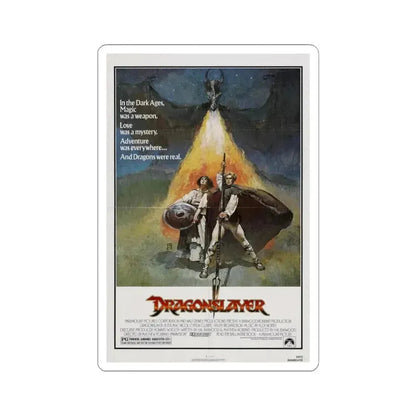 DRAGONSLAYER 1981 Movie Poster - STICKER Vinyl Kiss-Cut Decal 6 Inch White - The Sticker Space