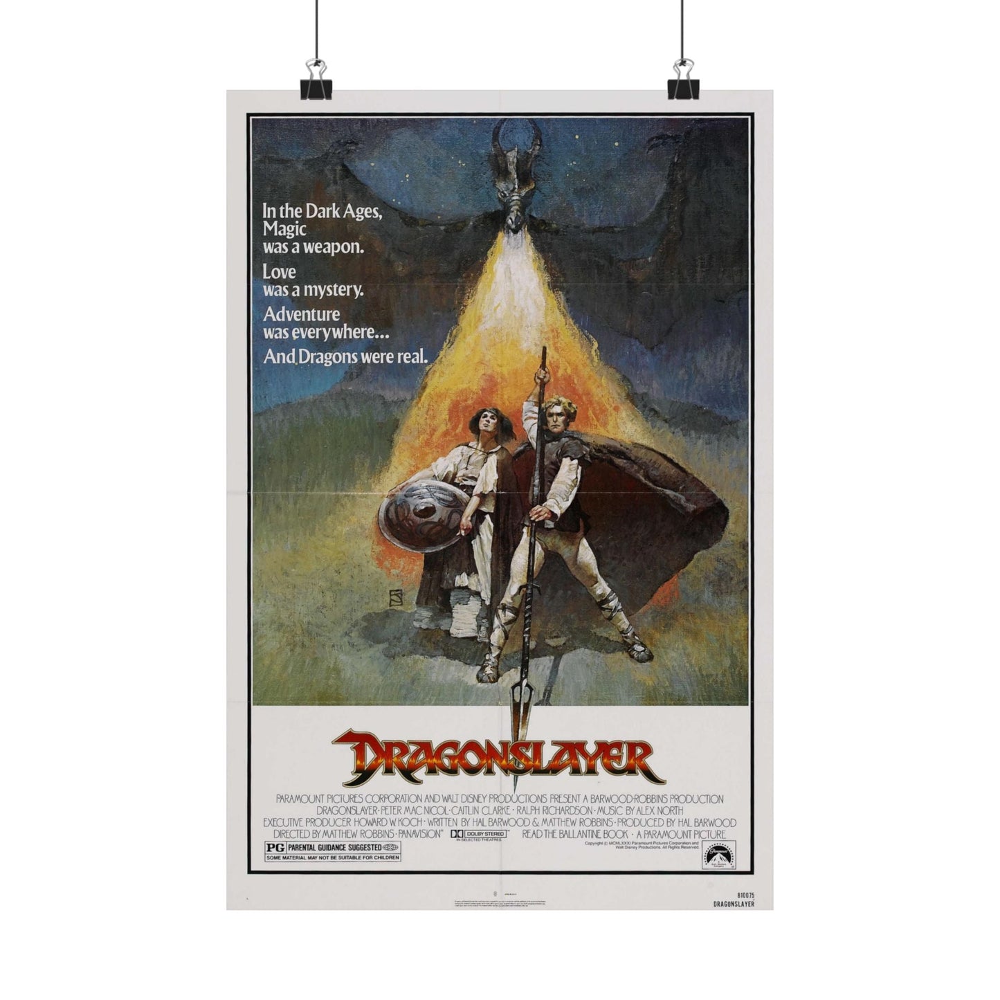 DRAGONSLAYER 1981 - Paper Movie Poster-12″ x 18″-The Sticker Space