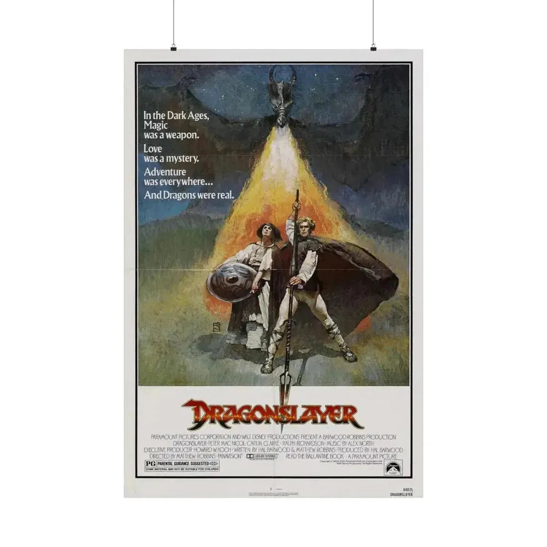 DRAGONSLAYER 1981 - Paper Movie Poster - The Sticker Space